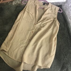 Forever 21 Tan Blouse size Small