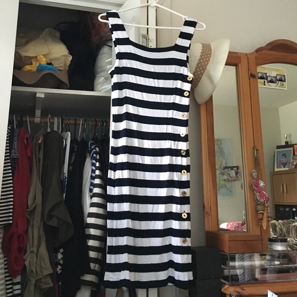 Ralph Lauren navy and white striped dress