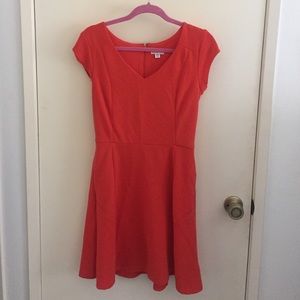 Orange cap sleeve dress