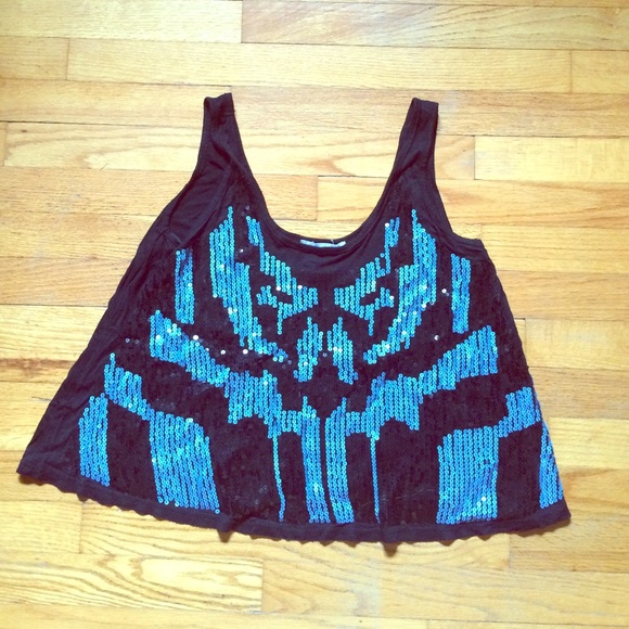 Sequin crop top