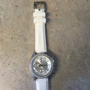 White fossil watch