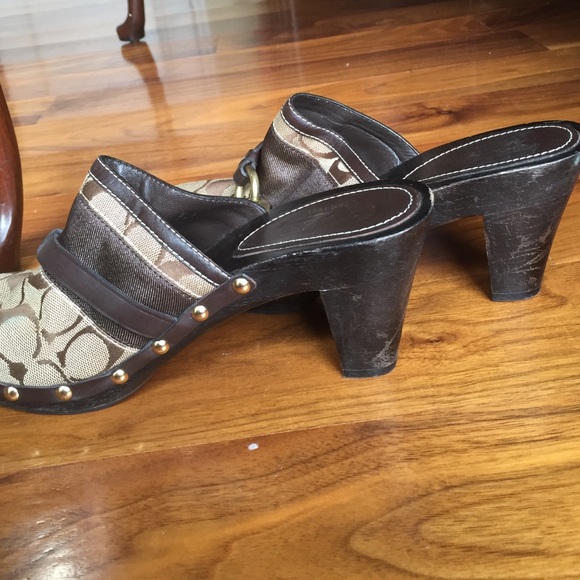 Coach Heeled Clogs - Picture 3 of 4