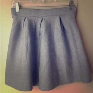 Grey high waisted skater skirt