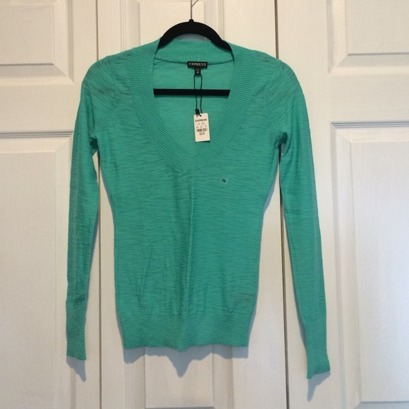 teal express sweater