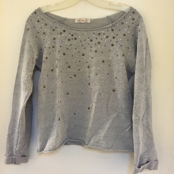 LAST CHANCE!!! Grey embellished sweater