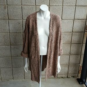 H&M Coral and black-speckled Cardigan