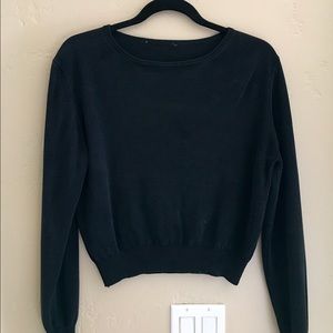 black crop sweater