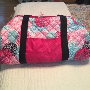 Floral duffle gym bag