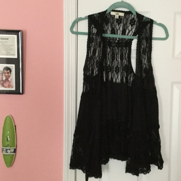 Black Lace Vest