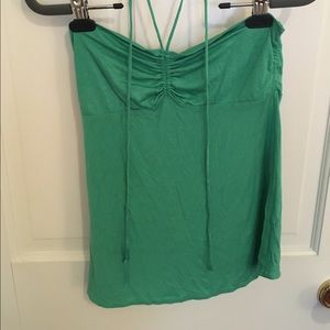 Theory strapless shirt in green