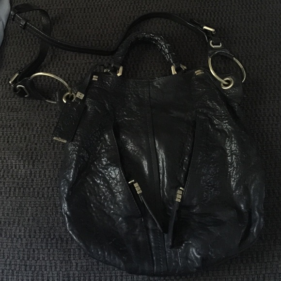 Dr Yany black leather crossbody!