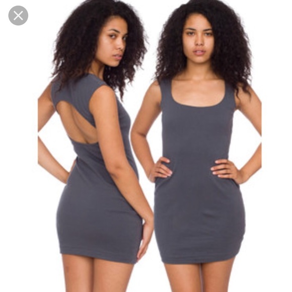 American Apparel interlock cut out back mini dress