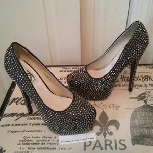 Kiss Kouture Red Sole Studded  Pumps