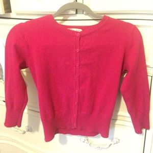 Simple pink button up light weight sweater.