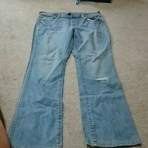 Low rise boot cut jeans