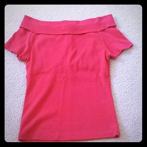 Pink off-the-shoulder top