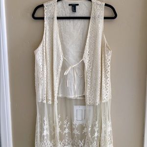 vintage lace vest