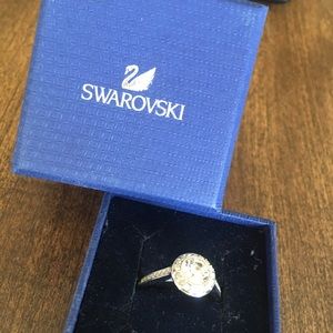 Swarovski crystal ring. Size 8