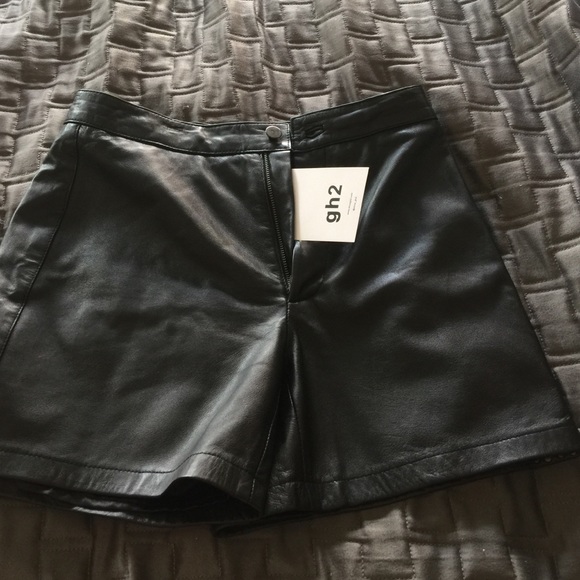 NWT Black leather shorts - Sara Berman