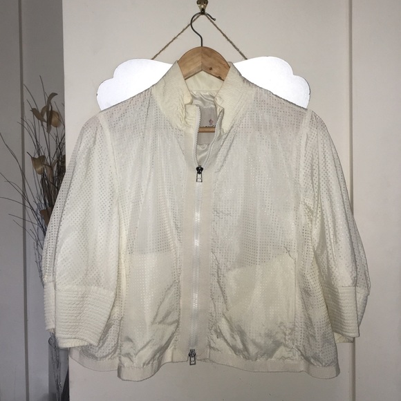 Moncler perforated crop jacket
