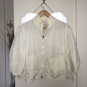 Moncler perforated crop jacket