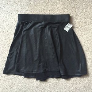 NWT Faux Leather Skater Skirt