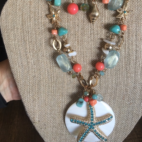 Tropical necklace and bracelet