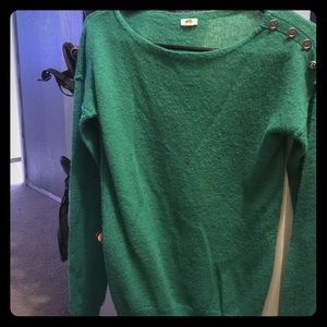 Green sweater!