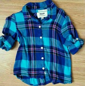 4T Plaid Button-Up