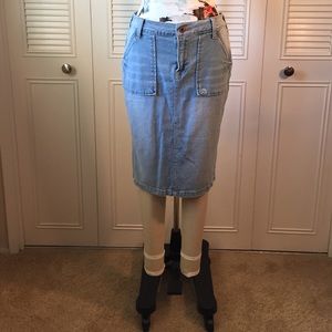 Lucky Brand Denim Pencil Skirt