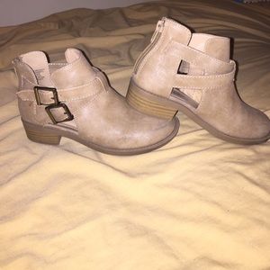 Beige booties