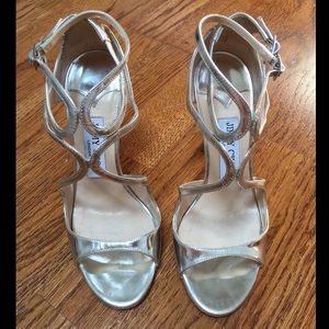 Jimmy Choo Silver Lang Heels