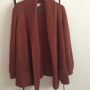Rust Orange Oversized Cardigan