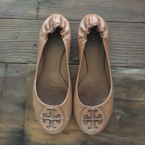 Tory Burch Reva Flats, Tan , size 7