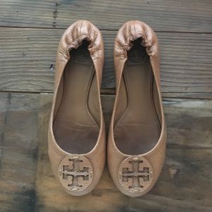 Tory Burch Reva Flats, Tan , size 7