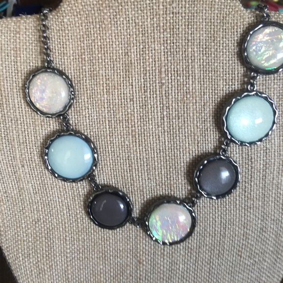 Shades of blue bracelet and necklace