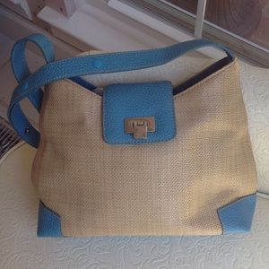 🤑 NWOT LIZ STRAW AND LEATHER PURSE 🤑