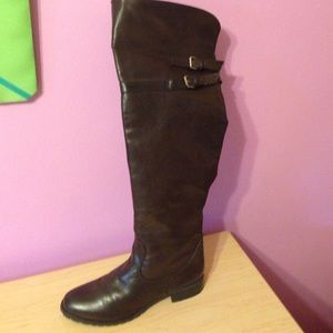 Brown over the knee boots