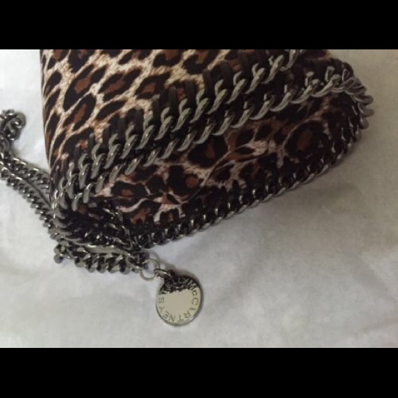 Falabella Small animal-print tote bag in brown - Stella Mc  Stella McCartney Brown Leopard Falabella Bag