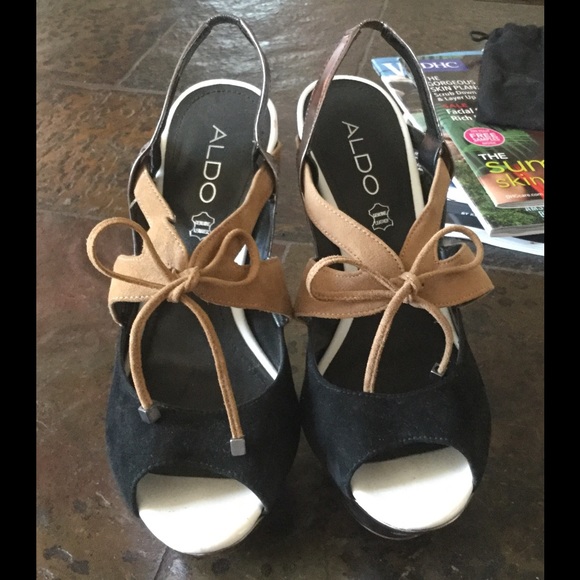 Open toe stilettos by Aldo