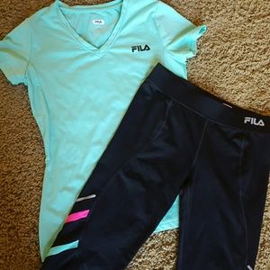 Fila athletic t-shirt and capris