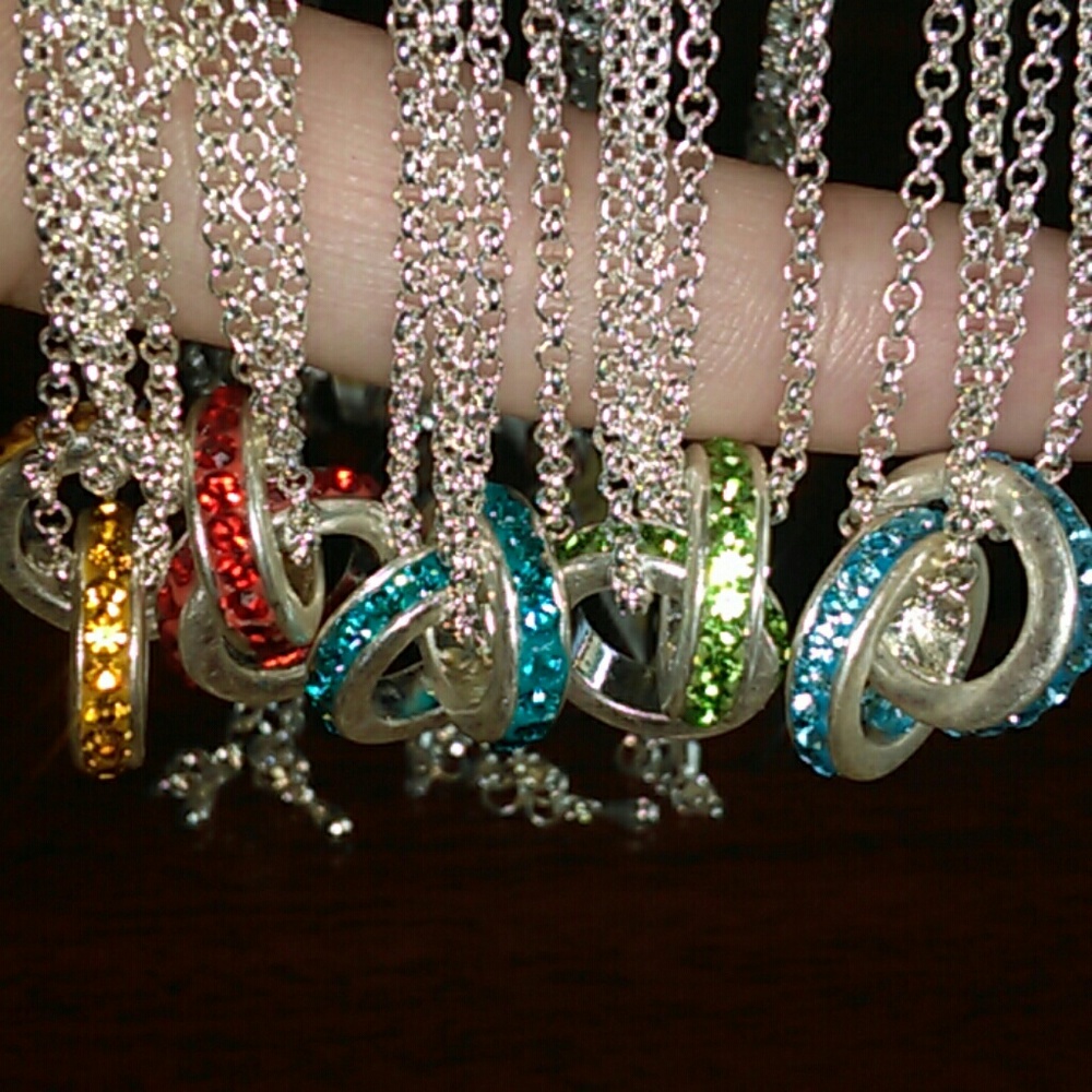 Pick YOUR Color Joint Ring Necklace - Picture 4 of 6