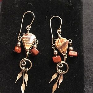 Silver toned fashion earrings