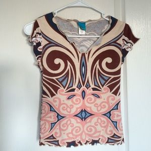 Pattern Short Sleeve Shirt