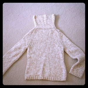 Knit  sweater, tan and cream