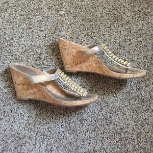 Gianni Bini gold wedges