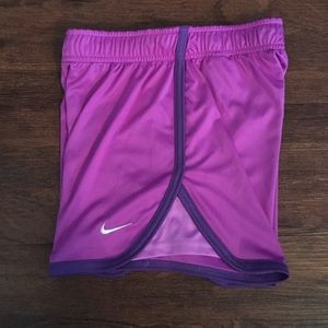 Nike dr-fit girl's purple running shorts