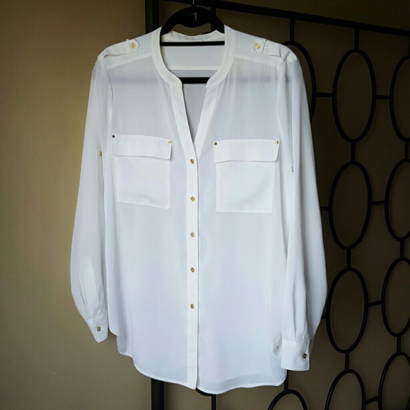 Calvin Klein sheer tunic