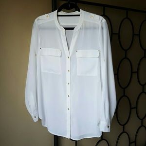 Calvin Klein sheer tunic