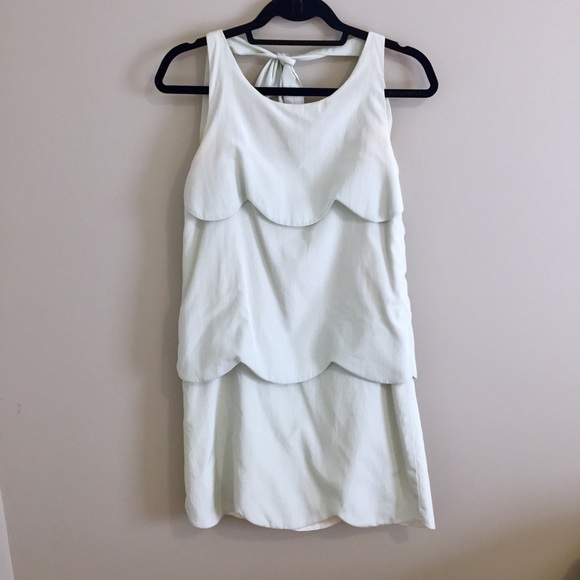 ⬇️⬇️Seafoam Scalloped Dress - Picture 2 of 4